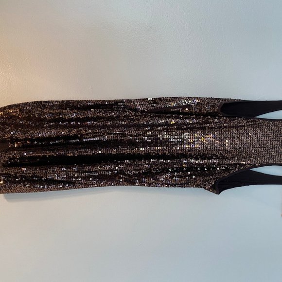 Michael Kors Brown Sequin Mini Dress New Years Eve - Picture 4 of 5